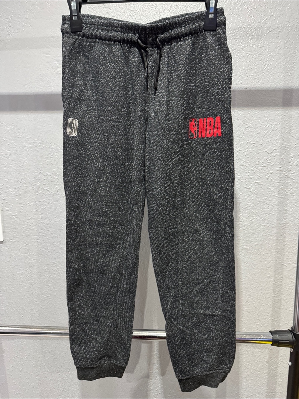 NBA Charcoal Heather Joggers with Red Logo